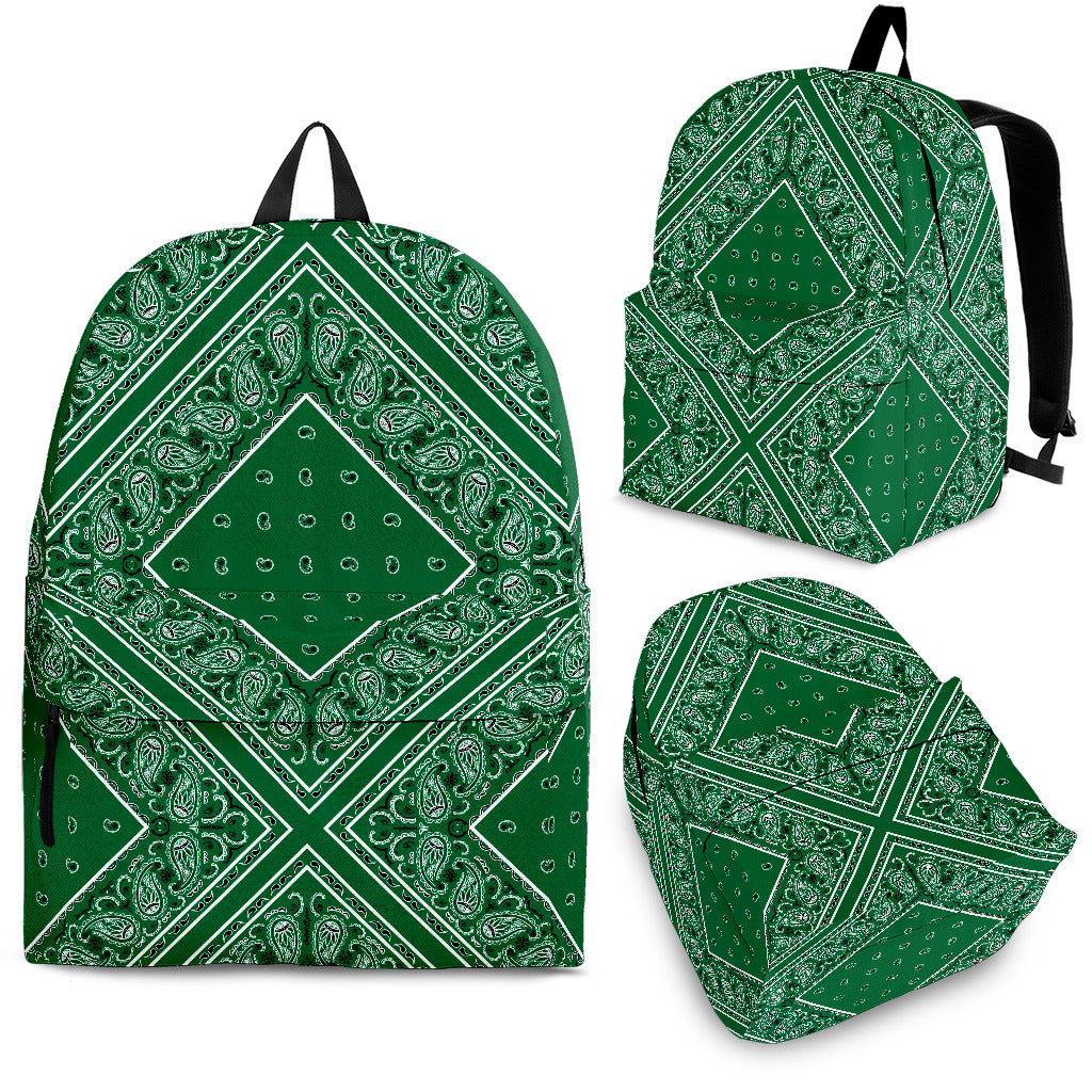 Classic Green Bandana Diamond Backpack