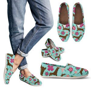 Dachshund Flower Women's Casual Shoes