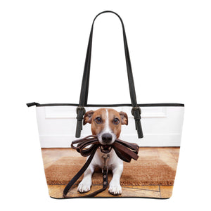Jack Russell Dog Lovers Small Leather Tote