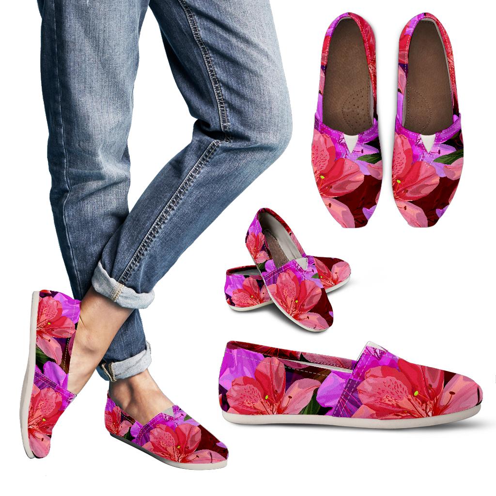 Beautiful Pink Flower Azalea Women's Casual Shoes