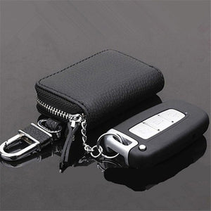 Car Key Wallet Key Holder Organizer Keychain Zipper Key Case Bag Pouch Purse