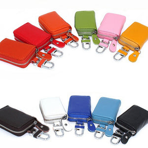 Car Key Wallet Key Holder Organizer Keychain Zipper Key Case Bag Pouch Purse