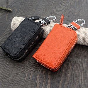 Car Key Wallet Key Holder Organizer Keychain Zipper Key Case Bag Pouch Purse