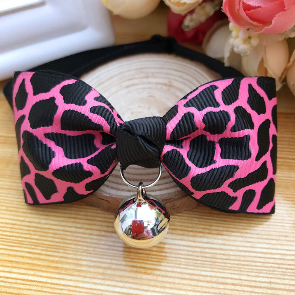 Cute Lovely Bowtie Dog Cat Pet Puppy Adjustable Bowknot Necktie Collar with Bell