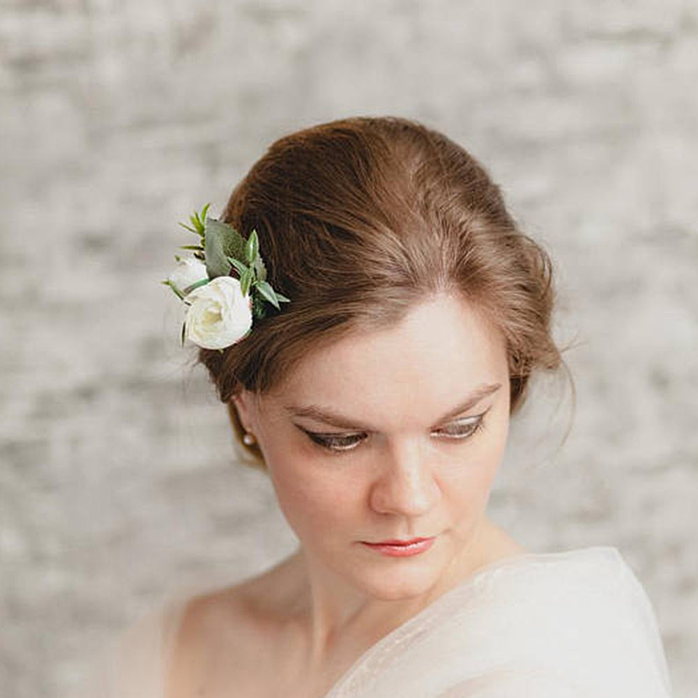 Fashion Women Artificial Flower Hairpin Haircomb Wedding Bridal Hair Accessories