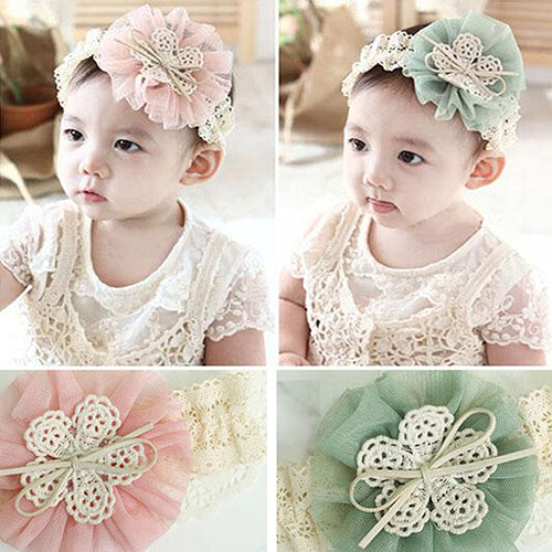 Cute Lace Flower Kids Baby Girl Toddler Headband Hair Band Headwear Accessories