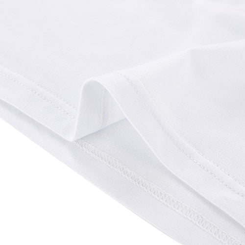 Men's Fashion Summer 3D Big Hand Print Round Neck Short Sleeve White T-shirt