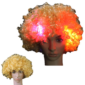 Afro Big Hair 5 Pcs LED Flashing Unisex Light Full Wig Night Cosplay Accessories