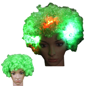 Afro Big Hair 5 Pcs LED Flashing Unisex Light Full Wig Night Cosplay Accessories