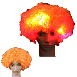 Afro Big Hair 5 Pcs LED Flashing Unisex Light Full Wig Night Cosplay Accessories