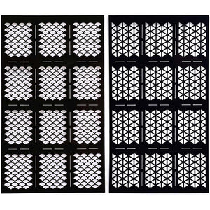 12Tips/Sheet Nail Art Hollow Stickers Nails Stamping Stencil DIY Manicure Tool