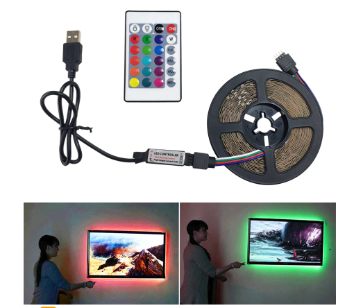 2M/3M RGB Flexible Light Lamp USB LED Strip