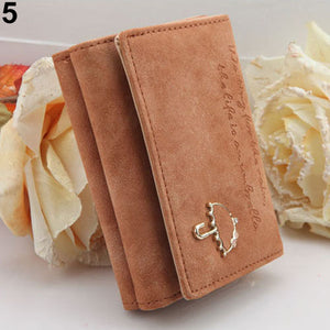 Women Umbrella Faux Leather Coin Purse Clutch Card Holder Short Trifold Wallet