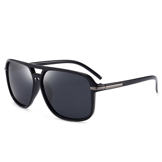 UVLAIK Polarized Sunglasses Men Oversized Square Mirror Driving Sun Glasses Brand Designer Retro Driver Sunglass UV400 Goggles