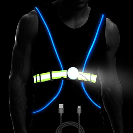 Led Running Reflective Vest Safety Night Light