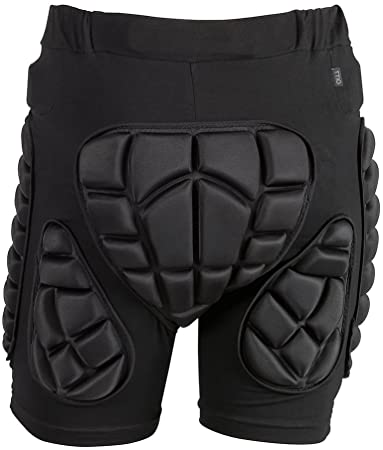 TTIO Padded Shorts-3D Hip Butt Pad-EVA Protective Gear Soft Breathable Lightweight Sportswear for Skiing Skating Snowboarding Men Women