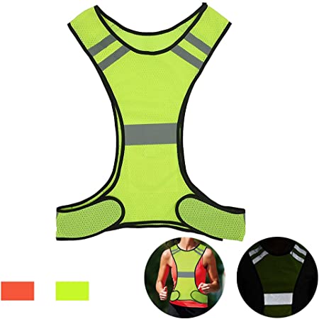 Reflective Night Running Vest with Adjustable Strap & Breathable Holes