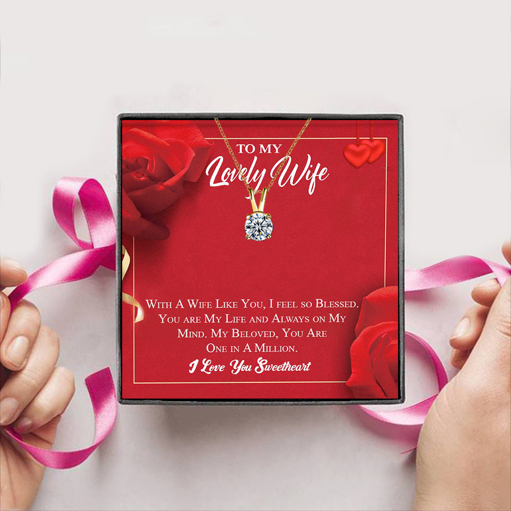 To My Loely Wife Gift Box + Necklace (5 Options to choose from)