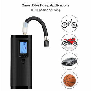 Smart Bike Electric Inflator Pump 12V Car Air Compressor Tyre Inflator Cordless Tire Air Pump for Bike Car Balls Swimming ring