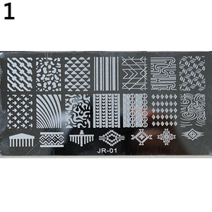 Nail Stamping Plates Stainless Steel Nail Art Image Manicure DIY Template Tool