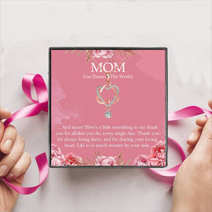 MOM You Desere The World Gift Box + Necklace (5 Options to choose from)