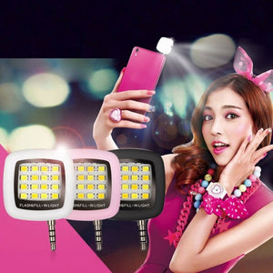 Universal Selfie LED Ring Flash Light Portable Mobile Phone