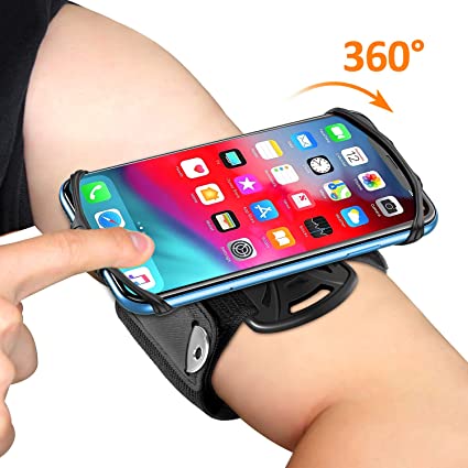 TEUMI Phone Armband, 360° Rotatable Running Phone Holder