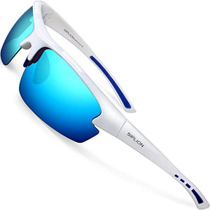 SIPLION Men's Polarized Sunglasses Sports Glasses for Cycling Fishing Golf TR90 Superlight Frame