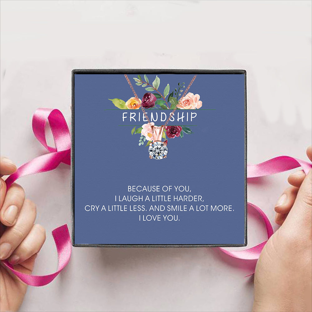 FRIENDSHIP - Because of you Gift Box + Necklace (5 Options to choose from)