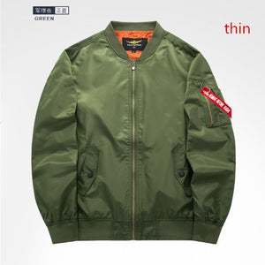 Ma1 Thick and thin Army Green Military motorcycle  bomber jacket