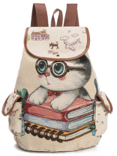 Lovely Cat Drawstring Backpack