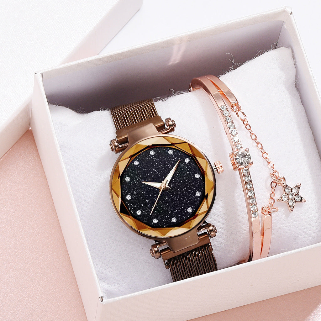 Luxury Crystal Watch With Bracelet