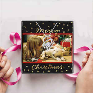Merry Christmas Card with Blank Note  Gift Box + Necklace (5 Options to choose from)