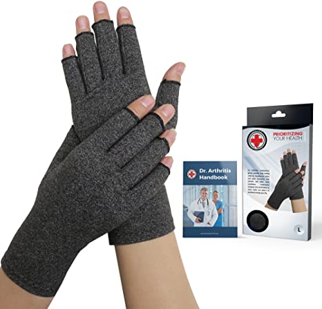 Doctor Developed Arthritis Compression Gloves and DOCTOR WRITTEN HANDBOOK -Relieve Arthritis Symptoms, Raynauds Disease & Carpal Tunnel (Small)