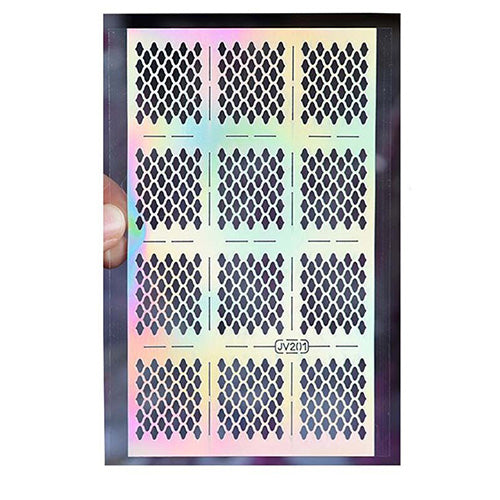 12Tips/Sheet Nail Art Hollow Stickers Nails Stamping Stencil DIY Manicure Tool