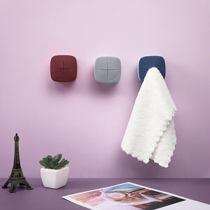 Towel Plug Holder Self Wall Mount Organizer Towel Rack Kitchen Towels Storage Wash Cloth Clip Organizer Bathroom Accessories