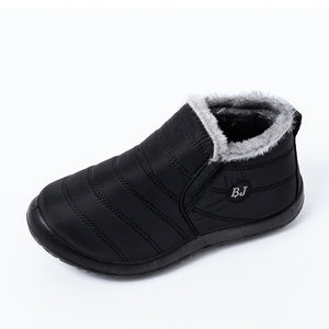 Winter Female Slip On Flat Casual Shoes Waterproof