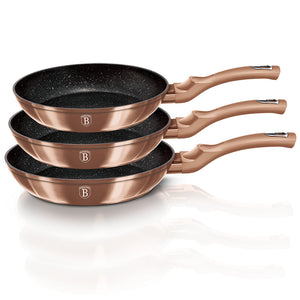 3-Piece Frypan Set Rose Gold Collection