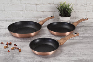 3-Piece Frypan Set Rose Gold Collection