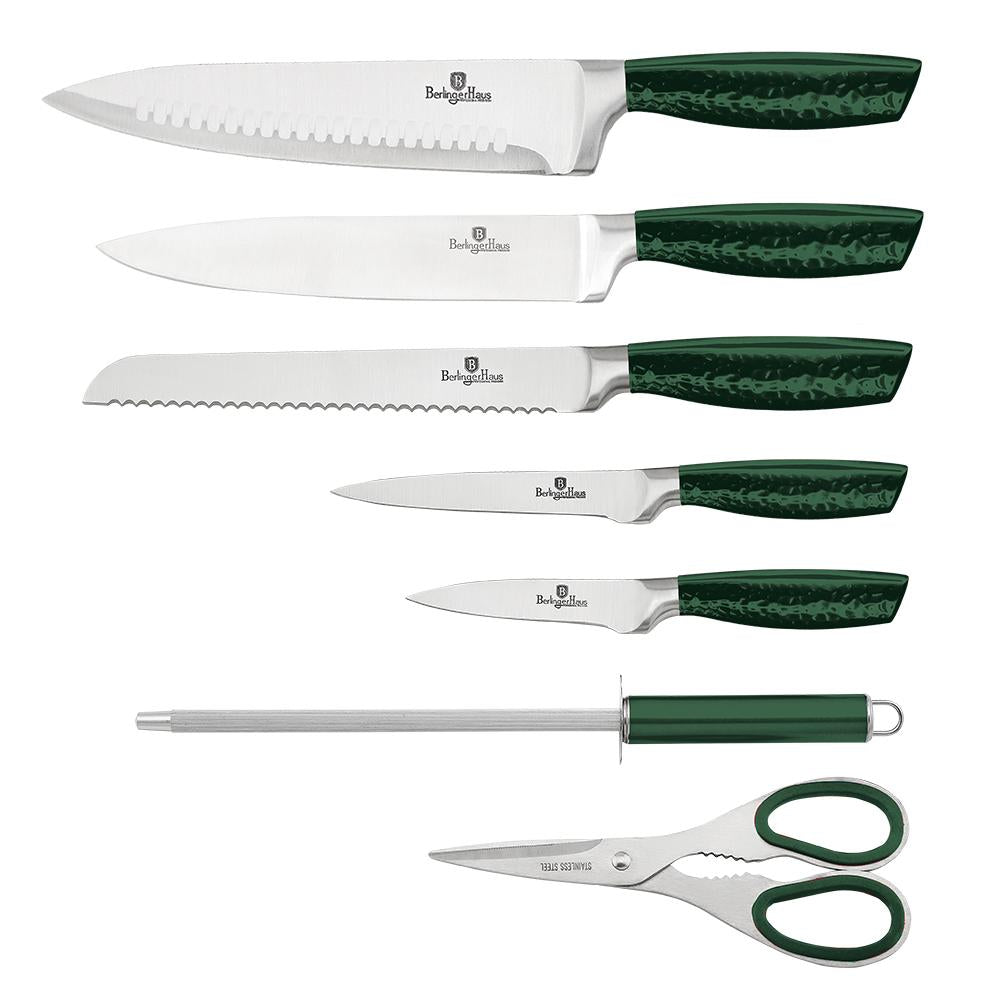 8-Piece Knife Set w/ Acrylic Stand Emerald Collection