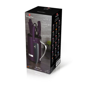 7-Piece Knife Set with Mobile Stand Purple Collection
