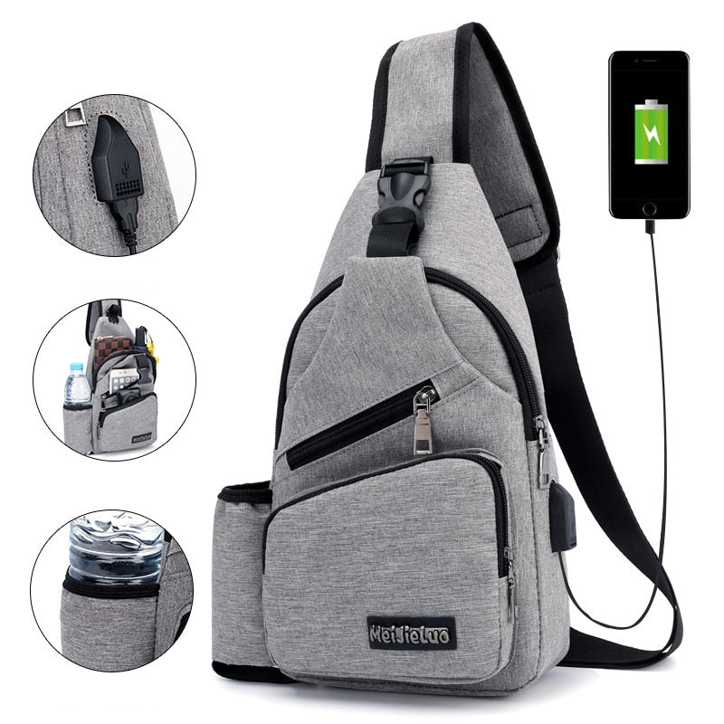 Sling Bag with USB Charging Port