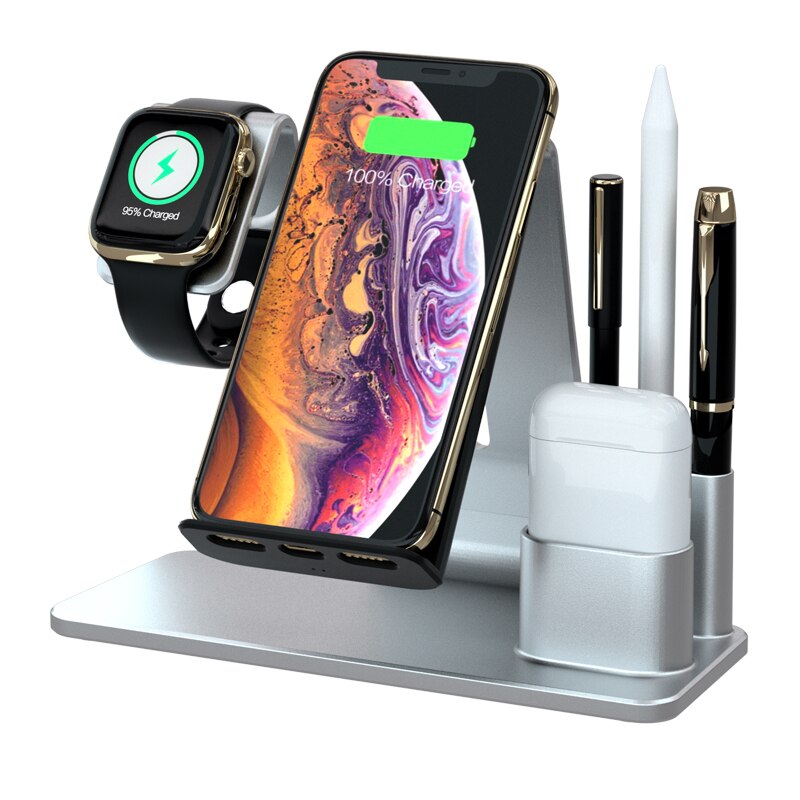 4 in 1 Qi Fast Wireless  Charger Dock Stand