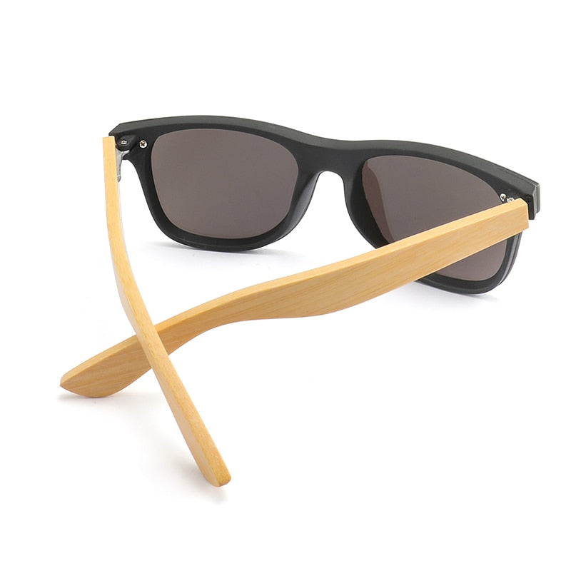 Square Bamboo Oversize  Sun Glasses