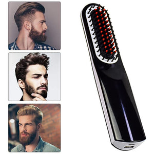 3 IN 1 Cordless Men Quick Beard Straightener Styler Comb