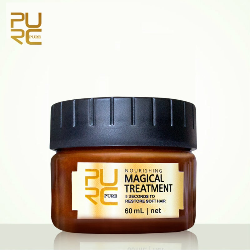 PURC Magical treatment mask 5 seconds Repairs damage restore soft hair 60ml for all hair types keratin Hair & Scalp Treatment