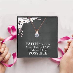 Faith Does Not Make Things Easy Gift Box + Necklace (5 Options to choose from)