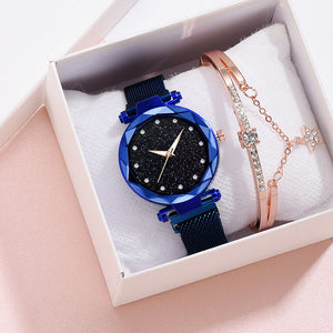 Luxury Crystal Watch With Bracelet