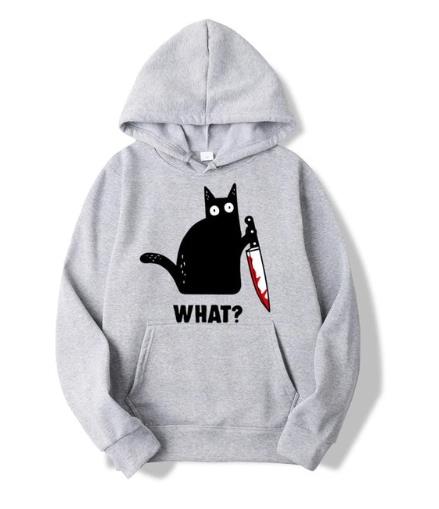 Funny Cat Print Hoodie