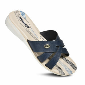 Aerosoft Gladiator Women’s Comfortable Casual Summer Slide Sandals